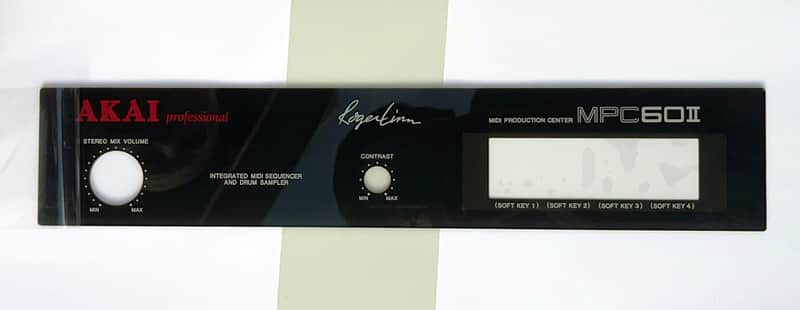 New Akai MPC60II Clear Nameplate LCD Panel MPC 60 MkII MPC60 - MINT+ NEW! image 1