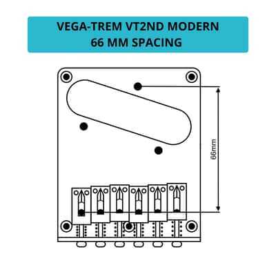 Vega-Trem VT2ND Teletrem Modern Telecaster Guitar Tremolo Bridge image 4