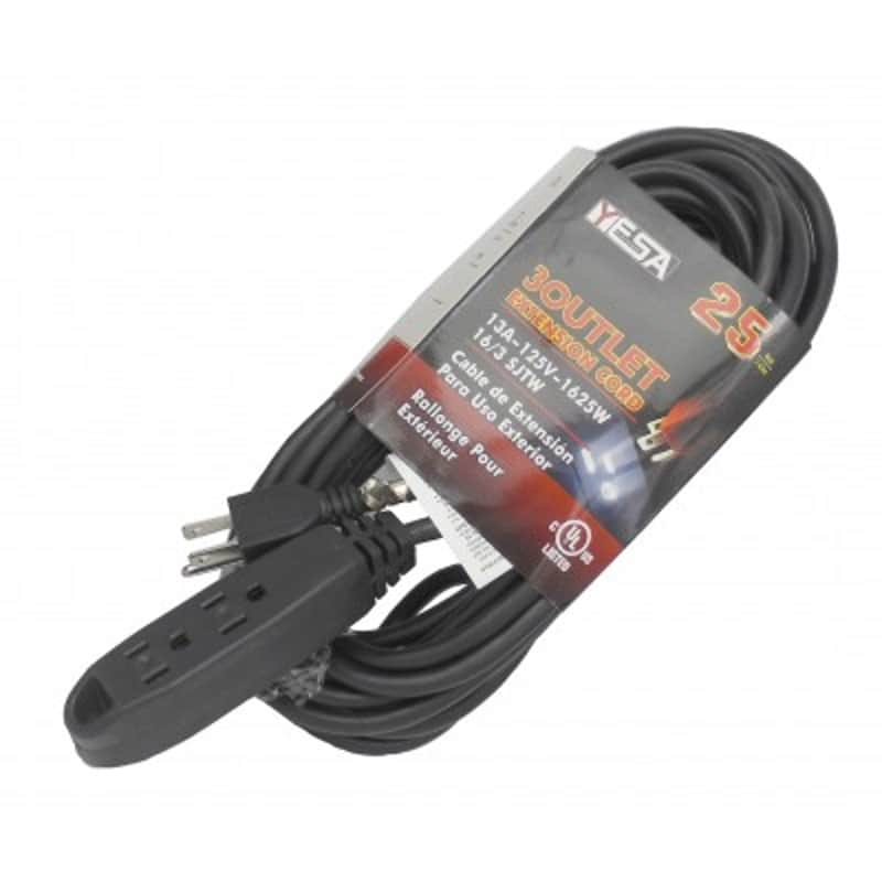 Yesa 3 Outlet Outdoor Extension Cords - 25 feet image 1