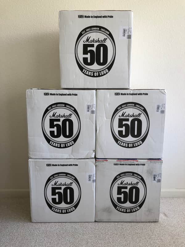 Marshall 50th Anniversary Limited Edition Combo Amps: JTM-1C, JMP-1C, JCM-1C, DSL-1C, JVM-1C image 1