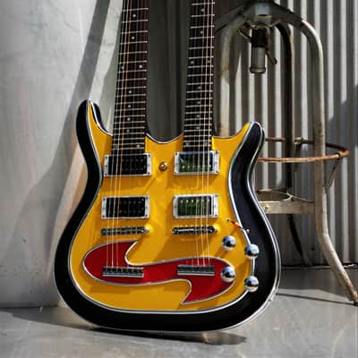 El Daga Lightshow Doubleneck 2000 Custom, Robelli. Art Collection Guitar. Only one. Unique. Rare. image 2