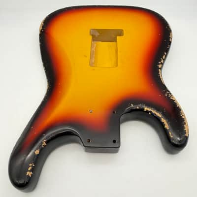 MJT Stratocaster Body Alder Relic Nitro 3-Tone Sunburst mjt6661 image 7
