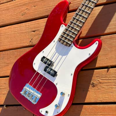 New Austin Candy Apple Red P-Bass Guitar image 2