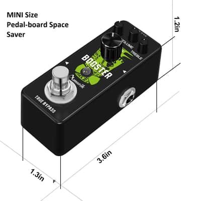 Amuzik Guitar Booster Pedal Analog Micro Boost Pedals For Guitar or Bass Pure Signal Amplification image 6