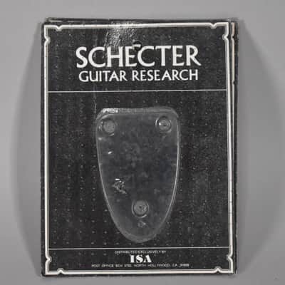 1980s Schecter USA 3-Bolt Neck Plate Black Sealed NOS image 1