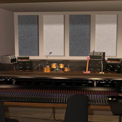 2 Thick Acoustic Panels With Hanging Hardware, 2 Pcs 47.2 X 23.6 Fiberglass Sound Absorbing Panels For Home Theater Church Office Wall, Linen image 4