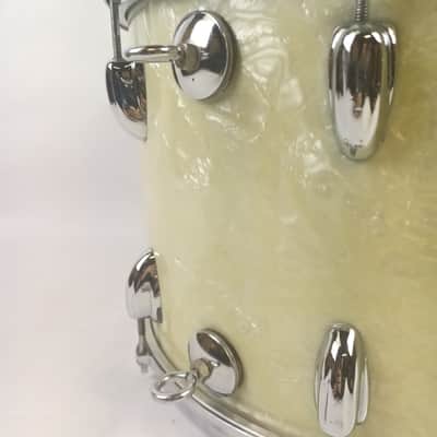 Slingerland 10x15"WMP/COB Tom Drum White Marine Pearl Vintage 60s Brass Rims USA image 5