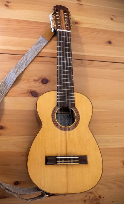 Ronroco by Luthier Arnold Hennig very playable, case, strap, 6 sets of strings. 2019 Walnut image 1