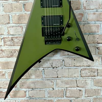 Jackson X Series RRX24 Rhoads with Laurel Fretboard 2023 - Matte Army Drab with Black Bevels image 1