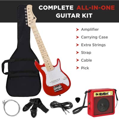 Best Choice Products Kids Electric Guitar Beginner Starter Kit w/ 5W Amplifier - 30 in-Sunburst image 24