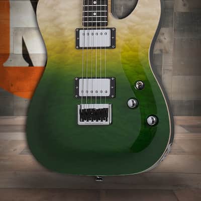 Schecter PT Classic w/ Case - Caribbean Fade Burst (7321) image 1