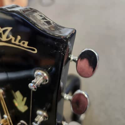 Vintage Aria 9460 Hummingbird Acoustic Guitar with Hard Case image 14