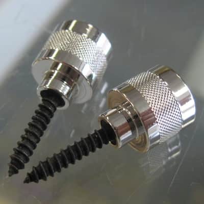 Gretsch Electromatic Chrome Strap Buttons Knobs set of 2 0062708000