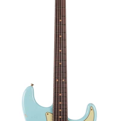 Fender Custom Shop LTD 1964 L-Series Stratocaster Heavy Relic Aged Daphne Blue (855) image 6