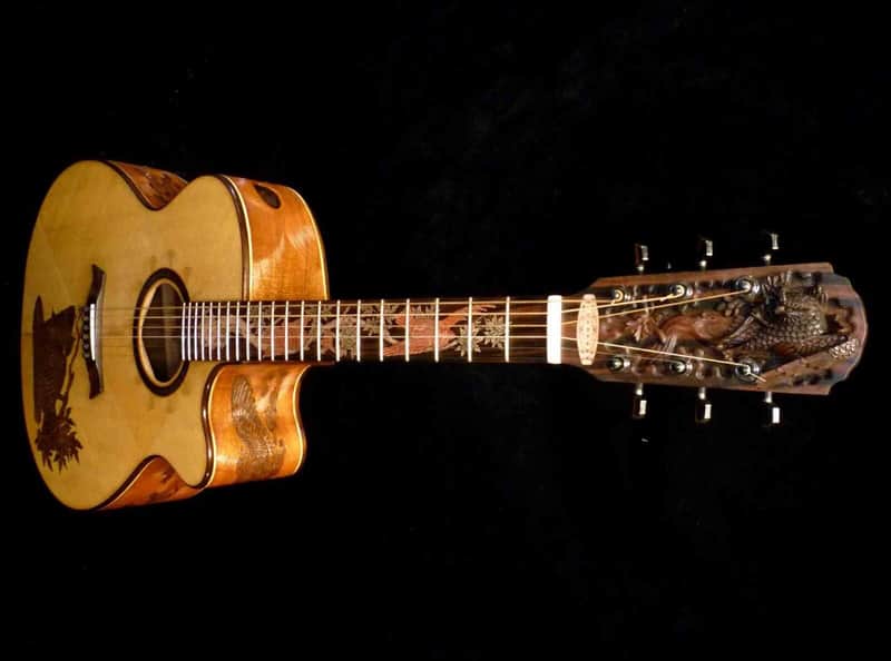 Blueberry Handmade Acoustic Guitar Jumbo Size - Alaskan Spruce and Mahogany - Built to Order image 1