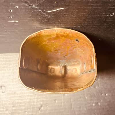 Vintage WFL (Ludwig) Chicago Cowbell & Wood Block With Stamped Nickel Holder (Shiny & Clean) 40’s - 50’s image 6