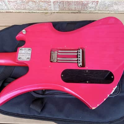 Vintage 1980's BC Rich NJ Series Mockingbird Electric Guitar w/ Gig Bag! Hot Pink, Japan! image 15