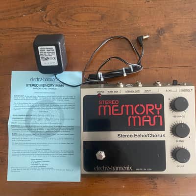 Electro-Harmonix Stereo Memory Man Reissue with 24V Adapter 2004 - 2008 - Silver image 2