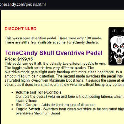 Tone Candy Skull 2011 Dual Distortion Pedal-Rare 1 of 100 Made image 7