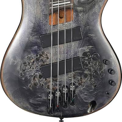 Ibanez SRMS800 Bass Workshop Multi-Scale 4-String Bass Guitar, Bound Panga Panga Fingerboard, Deep Twilight image 2