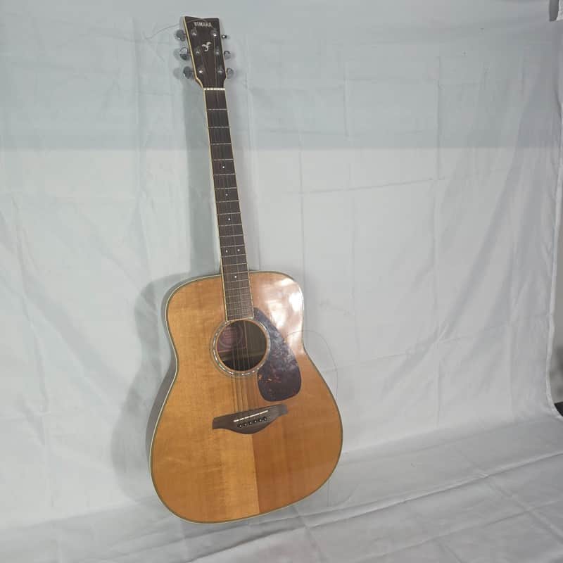 Yamaha FG730S Solid Top Brown Acoustic Guitar Natural Finish - Rosewood Back image 1