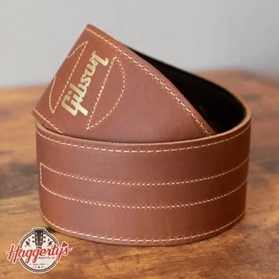 Gibson Classic Leather Guitar Strap Brown image 1