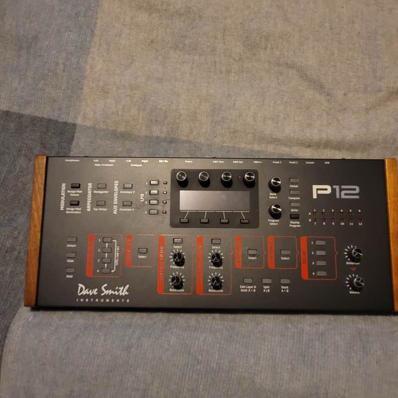 Sequential Prophet-12 Desktop 12-Voice Synthesizer 2018 - Present - Black with Wood Sides image 1