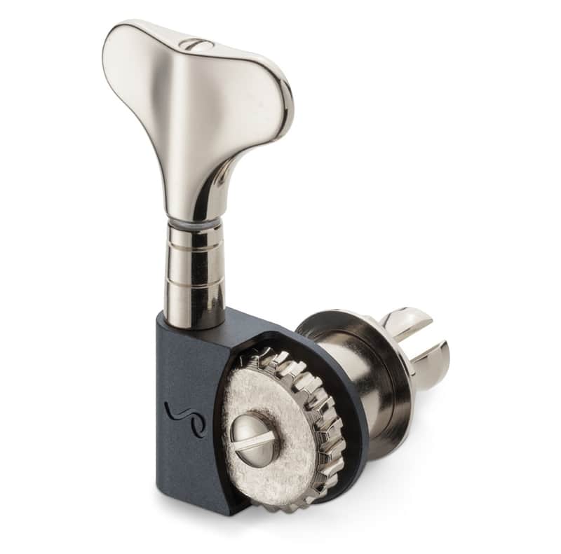 Schaller Germany 2x2 BM Light M4, Lightweight Split-Post Bass Tuners Set, NICKEL image 1