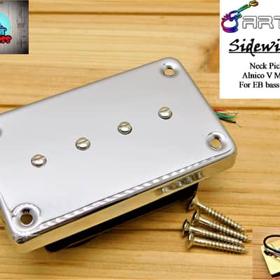 Artec Chrome Mudbucker Sidewinder Pickup for Gibson® EB Bass 4 String 30K 4 conductor Alnico 5 image 2