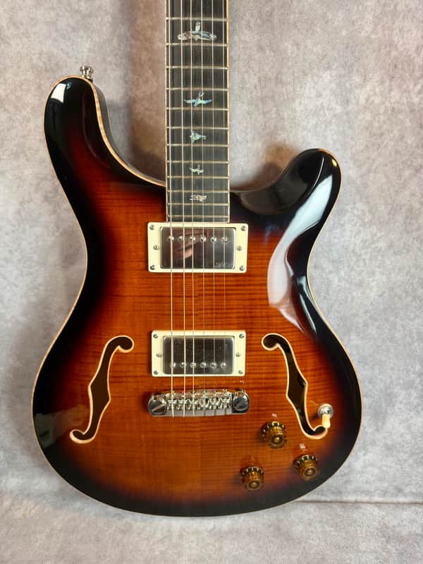 PRS SE Hollowbody II Piezo USA pickups 2020 - 2024 - Black Gold Burst image 1