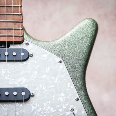 ERNIE BALL USA Music Man BFR Albert Lee Signature HSS "Seafoam Sparkle + Maple" (2021) image 8