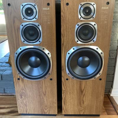 Vintage Pair of RCA Dimensia SPK500T Speakers New Foam Surrounds Mid-80's image 1
