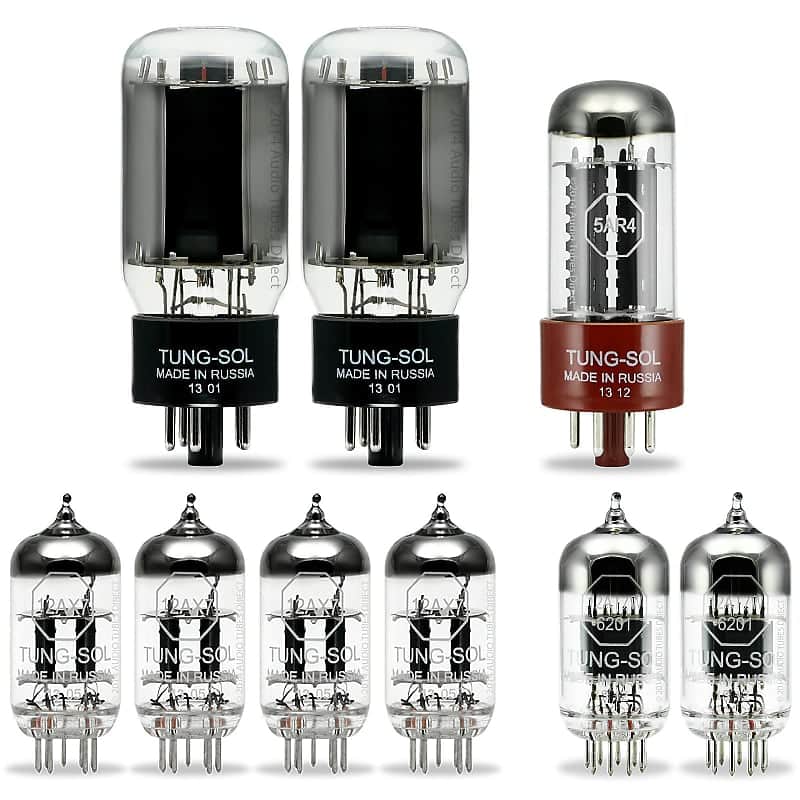 Fender 68 Pro Reverb Premium Tube Set featuring Tung-Sol Tubes image 1