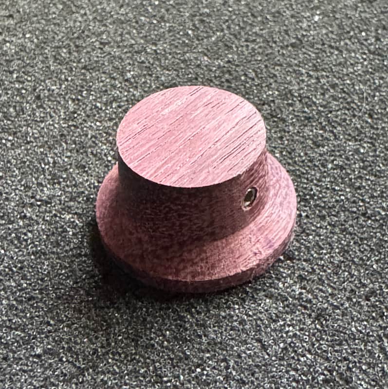 Guilford Purpleheart Skirted Base Volume/Tone potentiometer knob - 1.5mm set Screw / 6mm shaft image 1