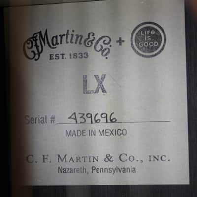 Martin LX1 Life Is Good Little Martin 3/4 Acoustic Guitar Natural w/gigbag image 8