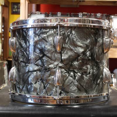 1960s Slingerland Gene Krupa Deluxe in Black Diamond Pearl 14x20 9x13 16x16 image 13