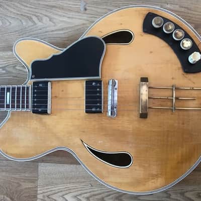 Rare 1958 Grimshaw S S custom electric guitar natural, great player image 2