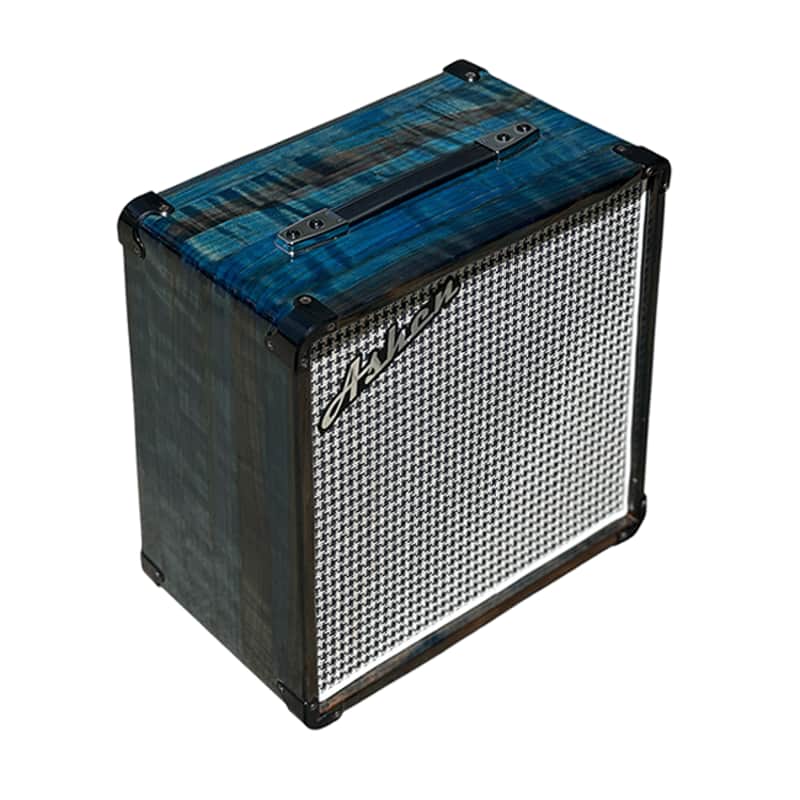 Unique Ashen 112 Blue Custom Guitar Speaker Cabinet Curly Redwood (empty) image 1