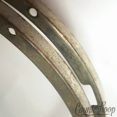 Leedy 6Lug Tango Snare Drum Rims/Hoops Set 2x Batter+Resonant Nickel Vintage 10s image 3