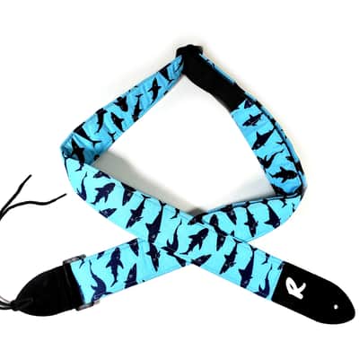 Shark Guitar Strap - Great White Shark Guitar Strap- Acoustic, Electric, or Bass- Handcrafted and Double Padded image 4