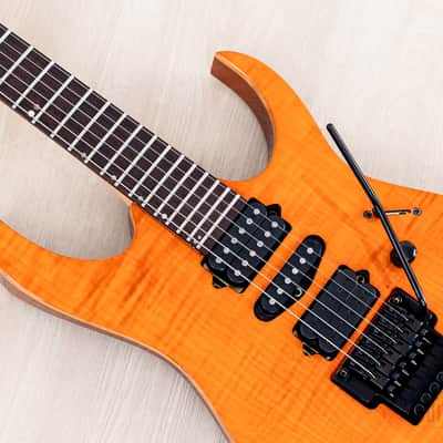 1996 Ibanez J Custom RG1508 HSH Amber Flame Top, Near-Mint w/ DiMarzio image 7