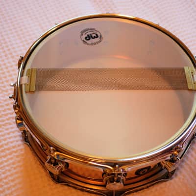 DW Collector's Series Snare Drum 2002 - Polished Brass w/ video image 4