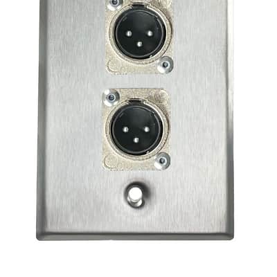 Stainless PROCRAFT SPL-2X-ST-VAR 1 Gang Stainless Pro Audio Installation Wall Plate Loaded, Made in the USA-USB Feed-Thru / HDMI Feed-Thru image 10