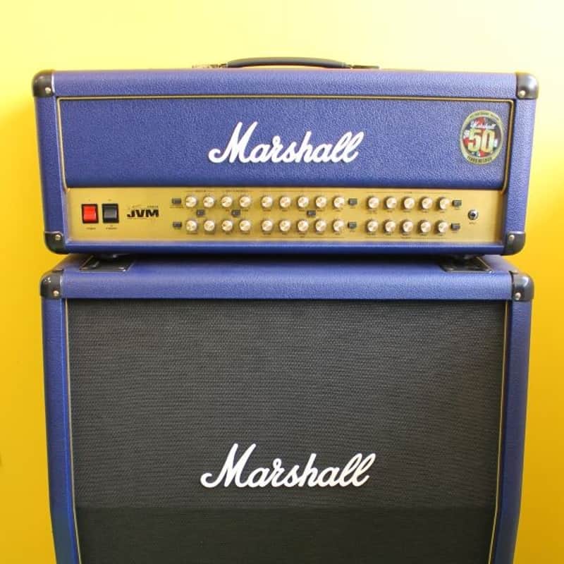 Marshall JVM410HJS Head + Lead 1960AJS Cab - Joe Satriani Signature Limited Royal Blue Edition image 1