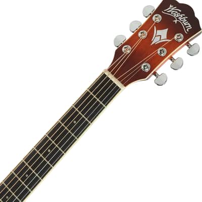Washburn EA15ITB Festival Series Mini Jumbo Cutaway Mahogany Neck 6-String Acoustic-Electric Guitar image 7