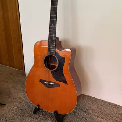 Yamaha A1M Dreadnought Acoustic-Electric with Cutaway 2010s - Natural image 2