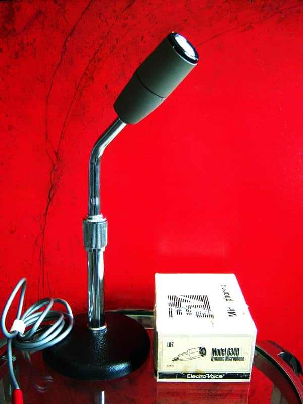 Vintage 1980's Electro-Voice 634B / 641 / 634BSR / 638 Omnidirectional Dynamic Microphone Hi Z w accessories HAM radio image 1