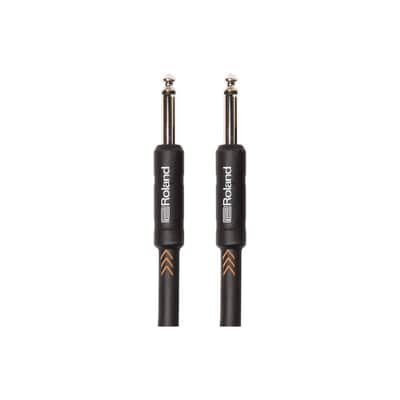 Roland RIC-B15 Black Series 1/4" TS Straight Instrument/Guitar Cable - 15'