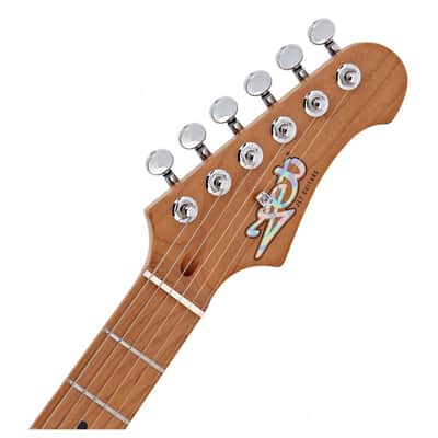 Jet JS-450 TBK 450 Series Basswood Flamed Maple Top Body Canadian Roasted Maple Neck 6-String Electric Guitar image 7