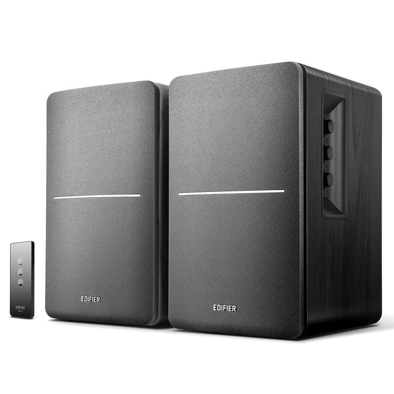 Edifier R1280T Powered Bookshelf Speakers, 2.0 Active Monitor Speaker System, Black image 1